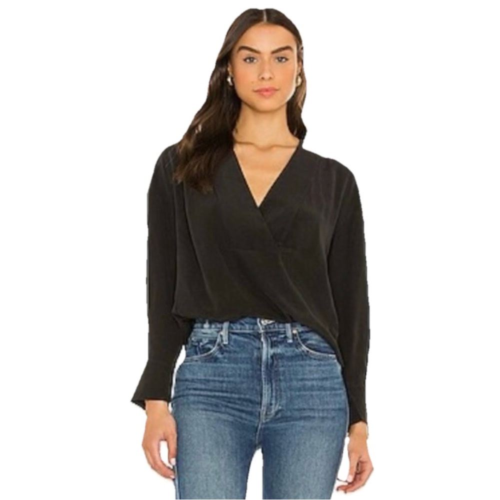 Equipment Natalinne Women’s Silk Blouse in True Black Size Small
